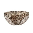 thumbnail image 2 of Pounoo New Thong Panties for Men Low Waist Leopard Print Breathable Briefs Breathable Underpants Soft Satiny Men Panties Briefs Men's New Arrivals Underpants Brown, 2 of 5