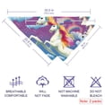 thumbnail image 2 of Unicorn Breathable Chiffon Yarn Cat Bandanas, Pack of Two, Translucent Lightweight Collars for Pets, 40.6x40.6x58/16x16x22.8in & 53.3x53.3x76.2/20.9x20.9x30 in, 2 of 5
