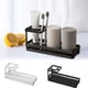 thumbnail image 1 of Soporte de cepillo de dientes y pasta de dientes de metal - Caja de encimera de baño de gran capacidad para artículos de higiene, blanca o negra, 1 of 7