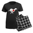 thumbnail image 5 of CafePress - Greyhound Hearthound Women's Dark Pajamas - Women's Short Sleeve Print T-Shirt and Pants Dark Cotton Pajama Set, 5 of 7