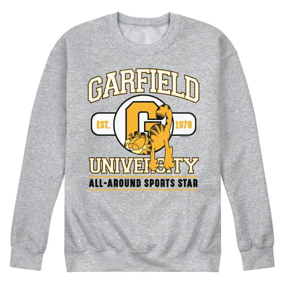 Garfield - University Sports Star - Men's Crew Neck Fleece Pullover