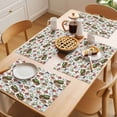 thumbnail image 5 of Red Mushroom Placemats Set of 6 Frog Coffee Bread Sage Green Bread Brown Place Mats Indoor Wipeable Table Mats Washable Cloth Dining Table Placemats for Kitchen Holiday Party Home Decor 13x19 Inch, 5 of 9