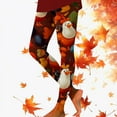 thumbnail image 2 of Thanksgiving Turkey Print Women's Leggings Comfortable Breathable Stretchy Soft Workout Yoga Pants Casual Tights for Running Gym, 2 of 2