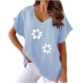 thumbnail image 1 of Birdeem T-Shirts à Col en V pour Femmes Mode Confortable Blouses Féminines Hauts, 1 of 5