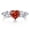 01-January Garnet Red, variant on Heart Birthstone Ring for Women,Silver Plated CZ Promise Ring,Heart Engagement Ring, Valentine’s Day Birthday Christmas Mother’s Day Jewelry Gift for Women Wife Mom Girlfriend