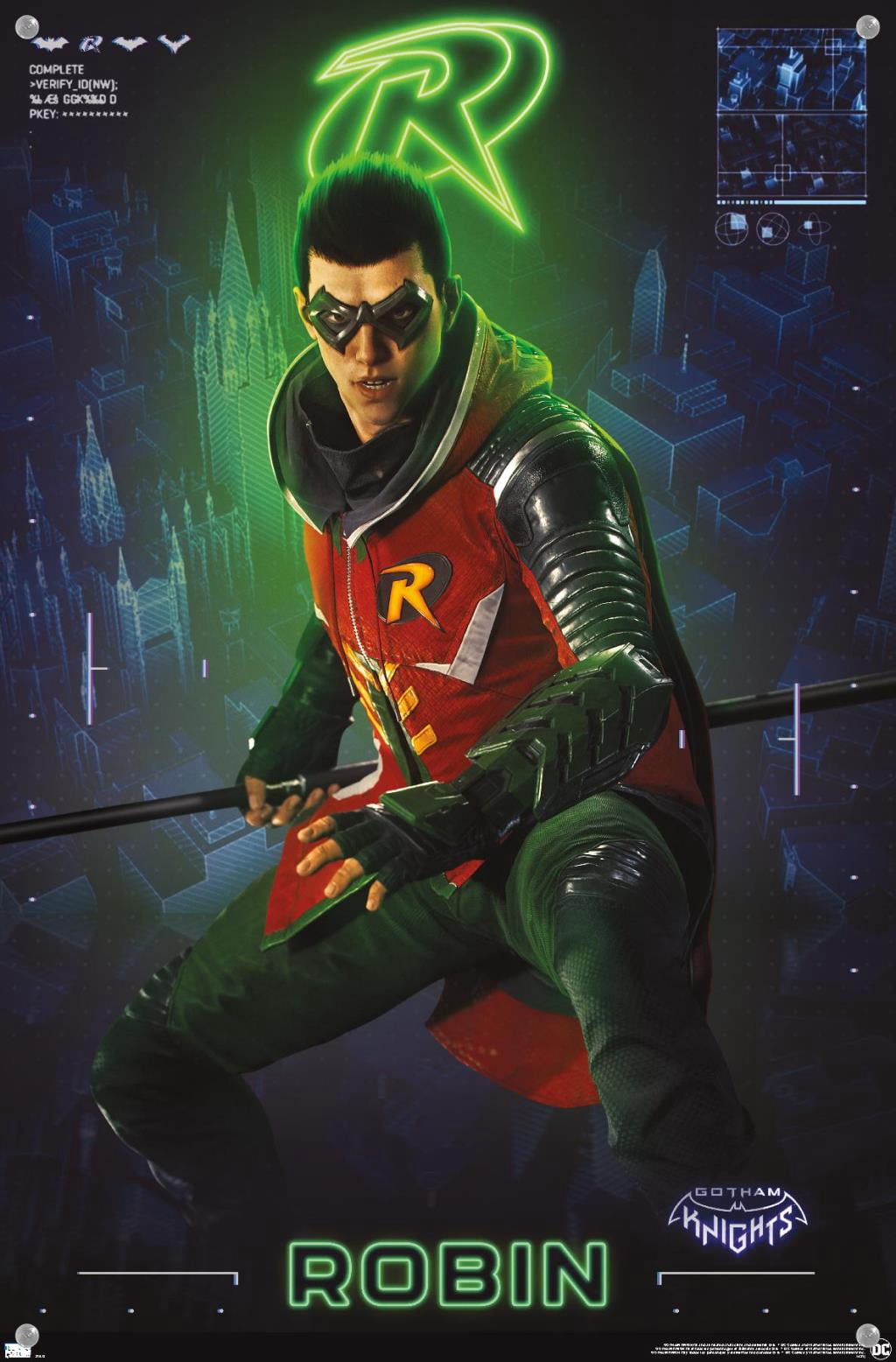 DC Comics Gotham Knights - Robin Wall Poster with Push Pins, 14.725" x 22.375"