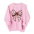thumbnail image 3 of VKOYWKM Pink Sweatshirts for Women Valentine's Day Pullover Love Heart Graphic Sweatshirt Romantic Long Sleeve Crewneck Sweatshirts, 3 of 7