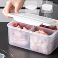 thumbnail image 1 of Iumwxz Kitchen Organizers Foods Storage Containers with Lids Removable Divided Platter Foods Storage Containers with 4 Compartment Refrigerator Organizer Bins Foods Storage Organizer White, 1 of 9