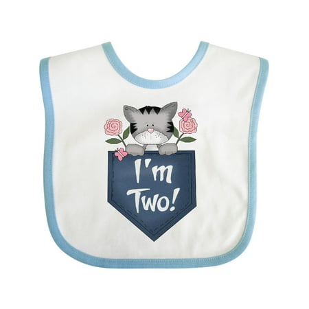 

Inktastic I m Two Years Old Kitty Cat 2nd Birthday Gift Baby Girl Bib