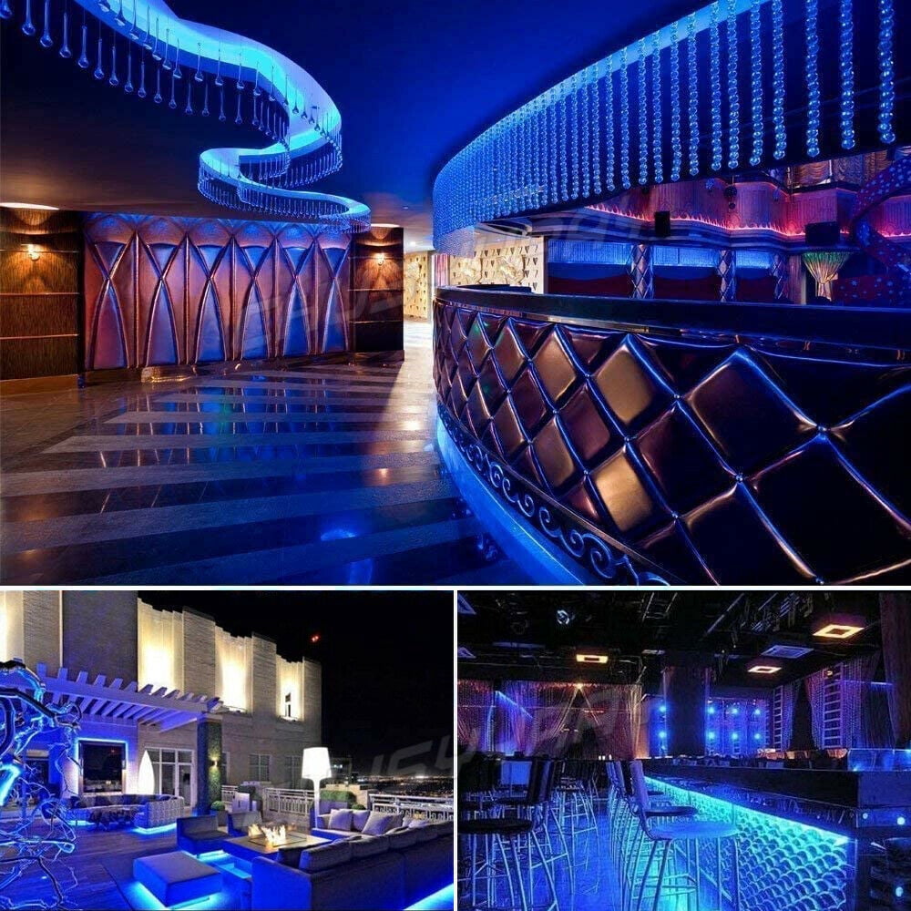 2pcs 16 ft / Blue LED Strip Black Light Night Fishing Boat PCB