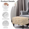 thumbnail image 6 of Xixirimido French Bulldog Bone Paws Pattern Ottoman Cover Rectangle Footrest Ottoman Slipcovers Footstool Cover Form Fit Stretch Ottomans Protective Cover for Living Room, Large, 6 of 7
