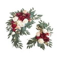 thumbnail image 3 of 2 piezas Flores de esquina Flores artificiales Flower Garland Boda Arco Flores Decoración de letreros de bienvenida para cumpleaños navideño, 3 of 9