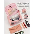 thumbnail image 3 of PULLIMORE Portable Travel Makeup Storage Bag Waterproof Cosmetic Organizer Makeup Brushes Bag for Women Girls (Black), 3 of 8