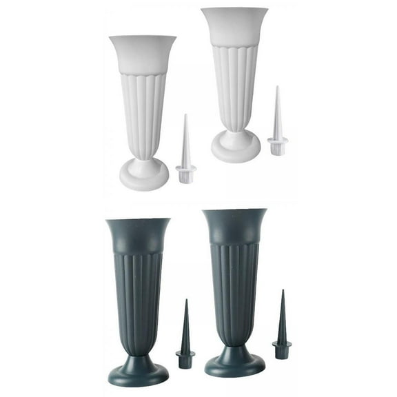 4pcs Grave Vase Detachable Memorial Vase for Lawn Graveside Flower Arrangement