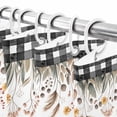 thumbnail image 6 of Autumn Breeze Leaves Wheat Sheaf Shower Curtain for Bathroom, Black White Plaid Waterproof Shower Curtains Washable Quick Dry with Hooks Bathtub Curtains 36x72 IN, 6 of 6