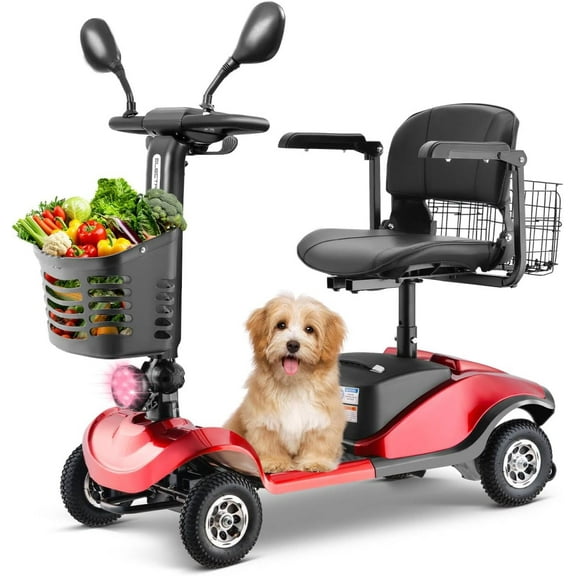 Folding Mobility Scooter for Adult - Acpouw Powered Mobility Scooter All Terrain Motorized Scooter Collapsible with 350W Motor, Ideal for Elderly, Seniors, and Adults