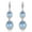Aquamarine, variant on Double Halo Ovel Dangle Lavender Cubic Zirconia Earringss Sterling Silver