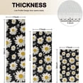 thumbnail image 4 of Black White Flower Pattern Kitchen Rugs Sets Of 3,Kitchen Runner Rugs Non Skid Washable,Decorative Kitchen Floor Mats for Kitchen,Sink,Laundry,17"x30"+ 17"x47" + 17"x59", 4 of 6
