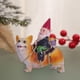 thumbnail image 4 of Ornamentos de Navidad Blancos Decoraciones de Navidad Jardín Enano Resina Artesanías Estatua Enano Barbado Blanco Hombre Viejo Regalo de Navidad Perro Regalos de Navidad, 4 of 6