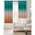 thumbnail image 2 of Teal Burnt Orange Ombre Blackout Curtains for Bedroom/Living Room, Thermal Insulated Kitchen Curtains, Modern Gradient Abstract Art Grommet Darkening Window Treatment Drapes 42"x84"x2, 2 of 8