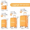 thumbnail image 5 of 4 Piece PP Hard Shell Luggage Sets,Lightweight& Durable Suitcase with TSA Lock,Airline Certified Carry-on Luggage(14/20/24/28in),Orange, 5 of 9