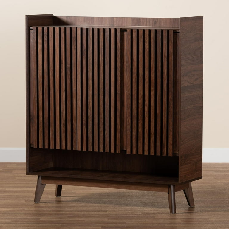 Baxton Studio Delaire Mid-Century Modern Walnut Brown Finished