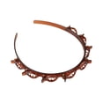 thumbnail image 3 of Qarigey Banda para el cabello Diadema de plástico Mujer Peinado Clip Chica Peluquería Accesorio Joyas, Negro Accesorio para el cabello marrón, 3 of 6
