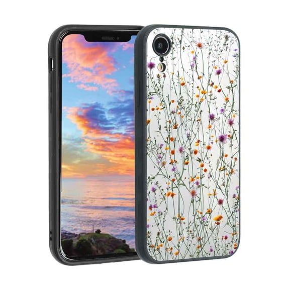 Compatible with iPhone XR Phone Case, Wildflowers13-0-1 Case Men Women, Flexible Silicone Shockproof Case for iPhone XR