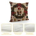 thumbnail image 4 of GOSMITH  Nutcracker Throw Pillow Cover Cute Cool Christmas New Years Soft Pillow Cover Solid Square Cushion Case Match for Home Decor Colorful, 4 of 5