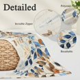 thumbnail image 3 of Orange Blue Botanical Lumar Pillow Covers,Weeping Fall Eucalyptus Leaves Rustic Breathable Throw Pillow Cases with Invisible Zipper,Decorative Pillowcase Pillows Protectors for Sofa Bed Chair 16"x24", 3 of 9