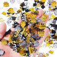 thumbnail image 2 of Confeti Deco Confeti Cumpleaños Confeti Decoración Fiesta Cumpleaños Mesa Confeti Plata Oro Negro 5 paquetes, 2 of 5