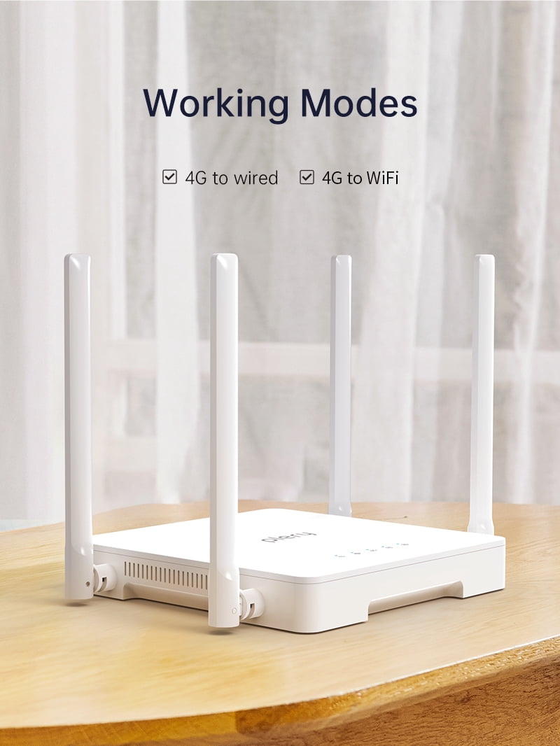 4G LTE WIFI6 Router 300Mbps With Sim Card Slot WiFi Modem 802.11ax With 4*5dBi High Gain Antennas use For Home/dormitory/bedrooms R602