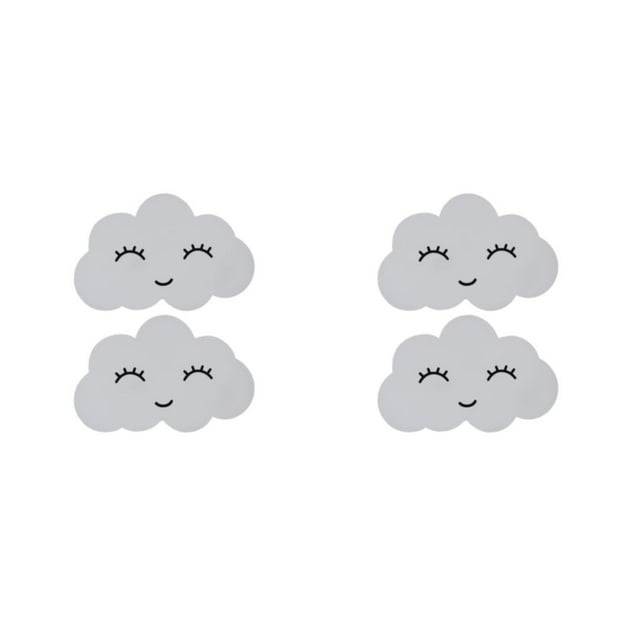 Guardoinrt 2pcs Cute Smiling Clouds For Decorative Wall Stickers Cloud Wall Boards ABS 3d Wall Board Easy To Install type 1 2Set