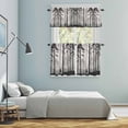 thumbnail image 5 of Misty Forest Kitchen Curtains Sets for Windows 36 Inch Length, Pine Trees Elk Vintage Pastoral Gray Rod Pocket Window Treatments Tier Curtains and Valances Set for Bedroom/Bathroom, 5 of 8