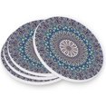 thumbnail image 3 of Coolnut Tribal Mandala Round Cup Coaster with Ceramic Stone and Cork Base 2PCS, Absorbent Cup Mats, Cup Protection Mat for Home, Kitchen and Bar171 Home Decor Gifts, 3 of 6