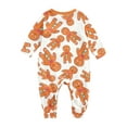 thumbnail image 3 of Christmas Family Matching Pyjama Set Gingerbread Man Print Tops and Loose-Fit Trousers Set, 3 of 7