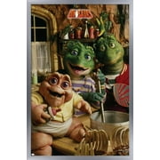 Dinosaurs - Group Wall Poster, 22.375" x 34", Framed