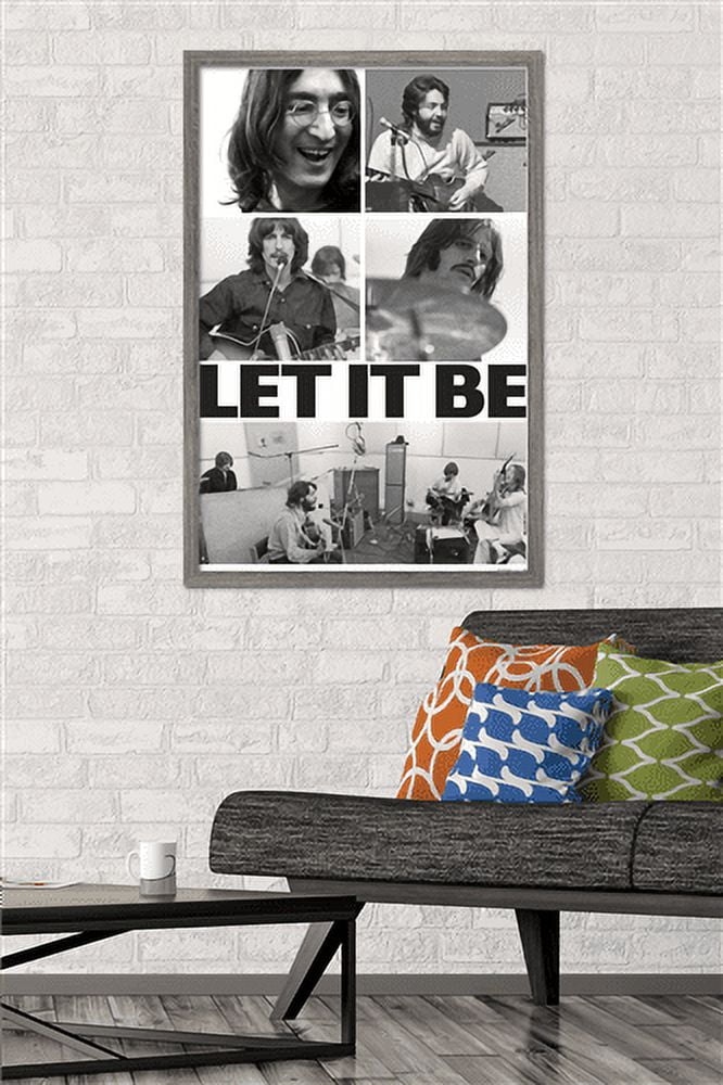 The Beatles - Let It Be Compilation Wall Poster, 22.375" x 34", Framed