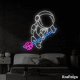 thumbnail image 3 of Craftnamesign Astronaut Hockey Planet Neon Sign, Spaceman Decor, Kid Gifts, 3 of 4