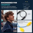 thumbnail image 3 of MIPEACE Bluetooth Earplug Headphones, Neckband Wireless Earbuds earplugs-29db Noise Reduction isolating in-Ear earplug Earphones and Controls,IPX5 sweatproof,19+Hour Battery(Blue), 3 of 5