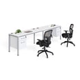thumbnail image 2 of Boss Office Products Simple System Double Desk, Side By Side With 2 Pedestals, 29-1/2"H x 132"W x 30"D, White, 2 of 8