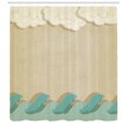 thumbnail image 3 of Ambesonne Ocean Shower Curtain, Grunge Old, 69"Wx70"L, Sand Brown Seafoam Cream, 3 of 3