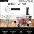 thumbnail image 2 of VÄESKE Insulated Sous Vide Container with Lid and Rack | Retains Heat & Protects Countertops | Works with Most Sous Vide Cookers (12 QT), 2 of 6