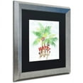 thumbnail image 2 of Trademark Fine Art "Xmas Palm Trees" Canvas Art by Lisa Powell Braun, Black Matte, Silver Frame, 2 of 4
