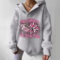 thumbnail image 2 of WEAIXIMIUNG Fall Sweatshirts for Women Women's Fall Winter Oversized Hooded Sweatshirt with Casual Rugby Print1, 2 of 4