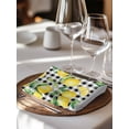 thumbnail image 6 of Lemon Yellow Cloth Napkins Set of 6 Reusable Dinner Napkins, Watercolor Fruit Black White Buffalo Plaid Cocktail Napkin Washable Table Napkins for Wedding/Holiday Party/Baby Shower 20"x20", 6 of 7