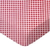 SheetWorld Fitted 100% Cotton Percale Play Yard Sheet Fits BabyBjorn Travel Crib Light 24 x 42, Red Gingham Check