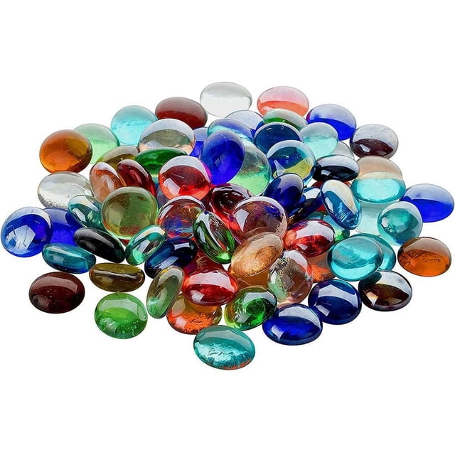 Guijarros de Vidrio 500g Guijarros de Vidrio para Acuarios y Decoración Pepitas de Vidrio Cuentas de 20cm Piedras Cuentas de Acuario de Peces ER