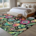 thumbnail image 4 of Boho Tulip Flower Area Rugs 8'x10', Washable Small Throw Rugs for Living Room Patio, Spring Watercolor Abstract Floral Plant Indoor Outdoor Rug Non-Slip Low Pile Carpet Runner Reversible Floor Mats, 4 of 8
