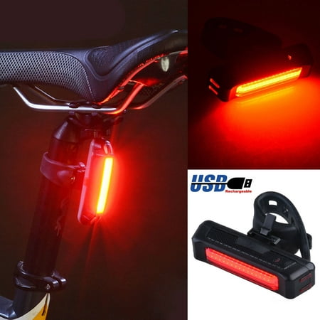 Red COB LED Bicycle Bike Cycling Front Rear Tail Light USB Rechargeable 6 (Best Usb Rear Bike Light)